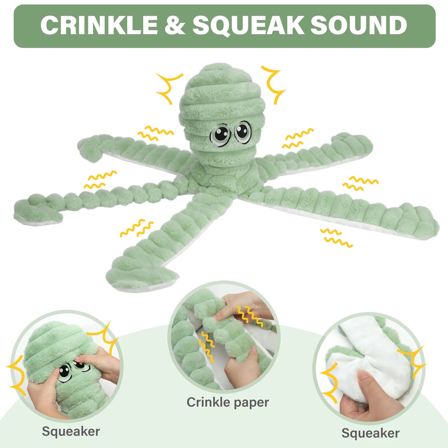 Squeaky Plush Dog Toy For Interactive Chewing And Teething