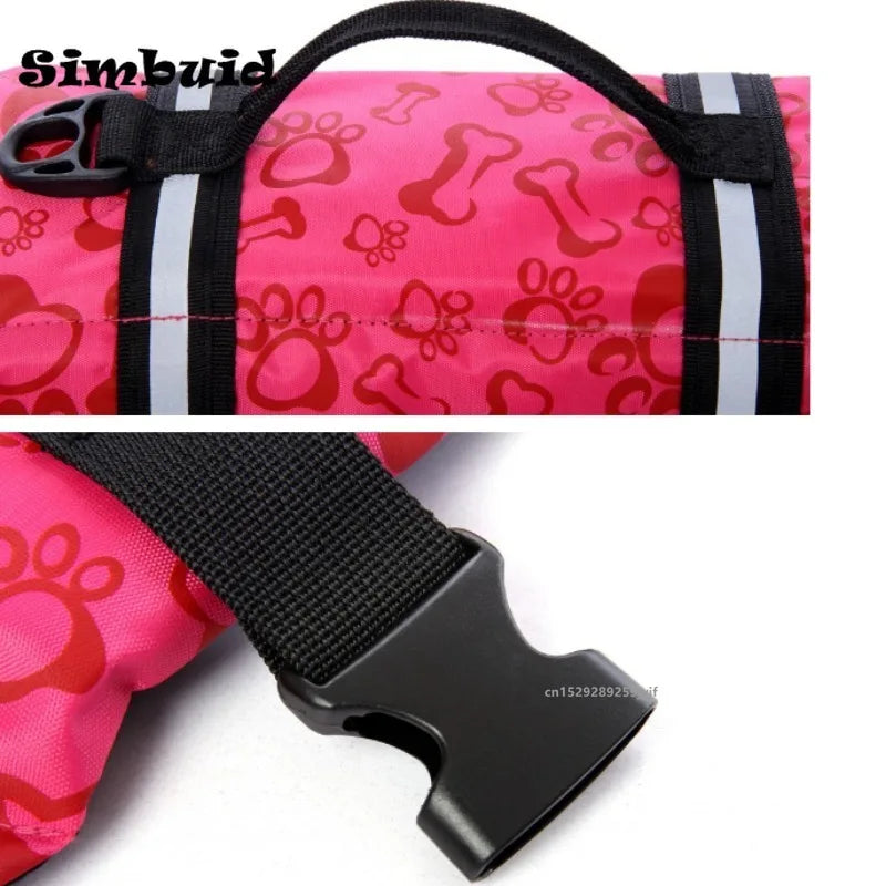 Dog Reflective Adjustable Life Jacket Enhanced Buoyancy Safety Vest