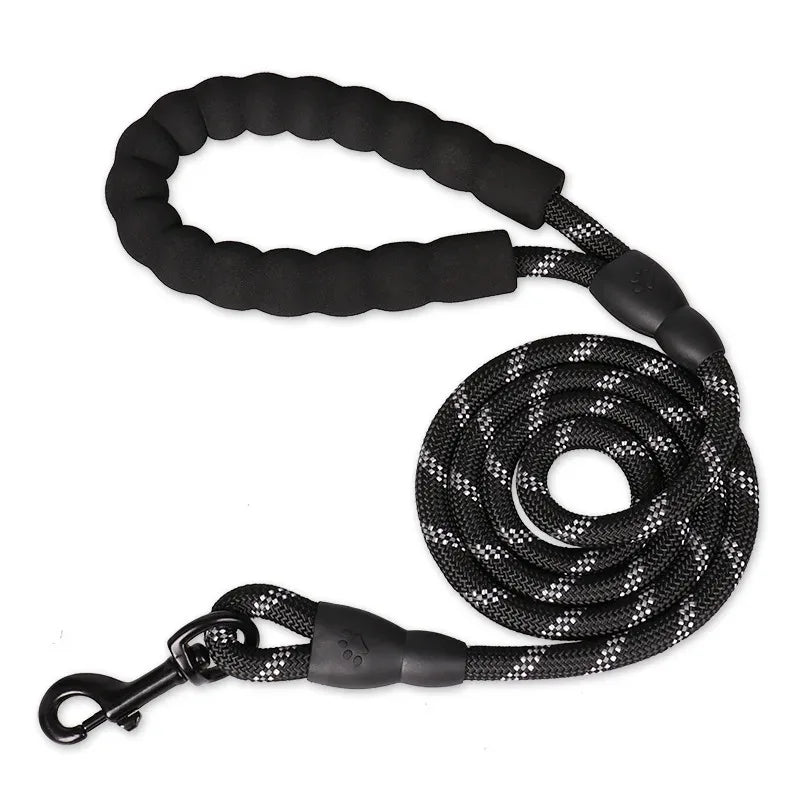 Dog Collar Leash Set Adjustable AntiPull Nylon Outdoor Training