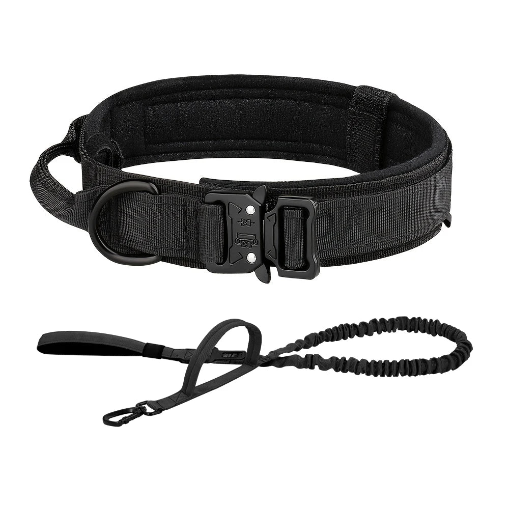Petravel Dog Training Collar Military Leash With Adjustable Handle