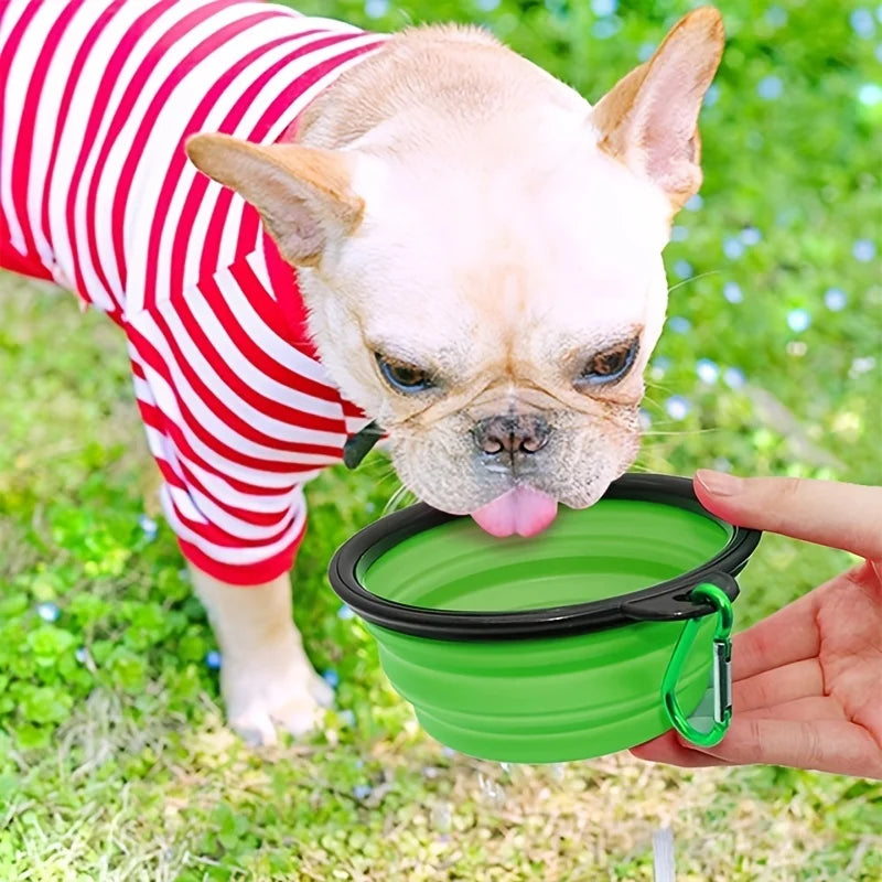 Portable Collapsible Pet Food Bowl TPR Silicone For Travel