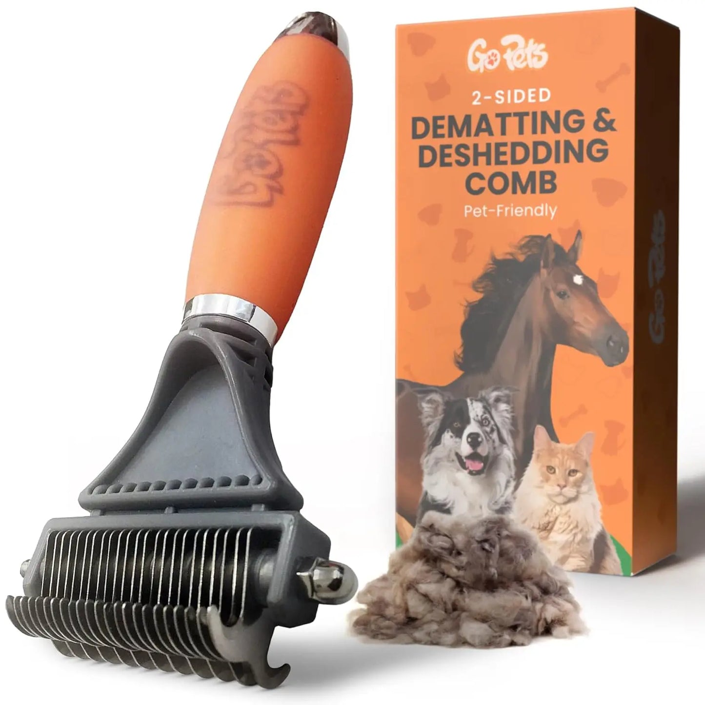 Two In One Dog And Cat Dematting Comb Deshedding Brush