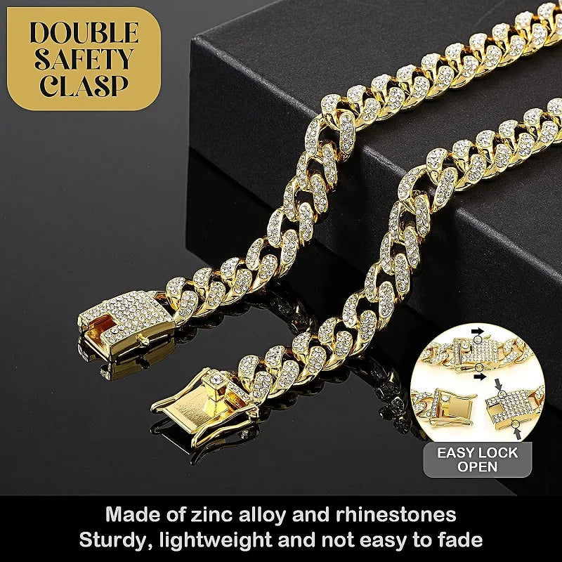 Luxury Dog Chain Collar Stainless Steel Pet Jewelry Necklace