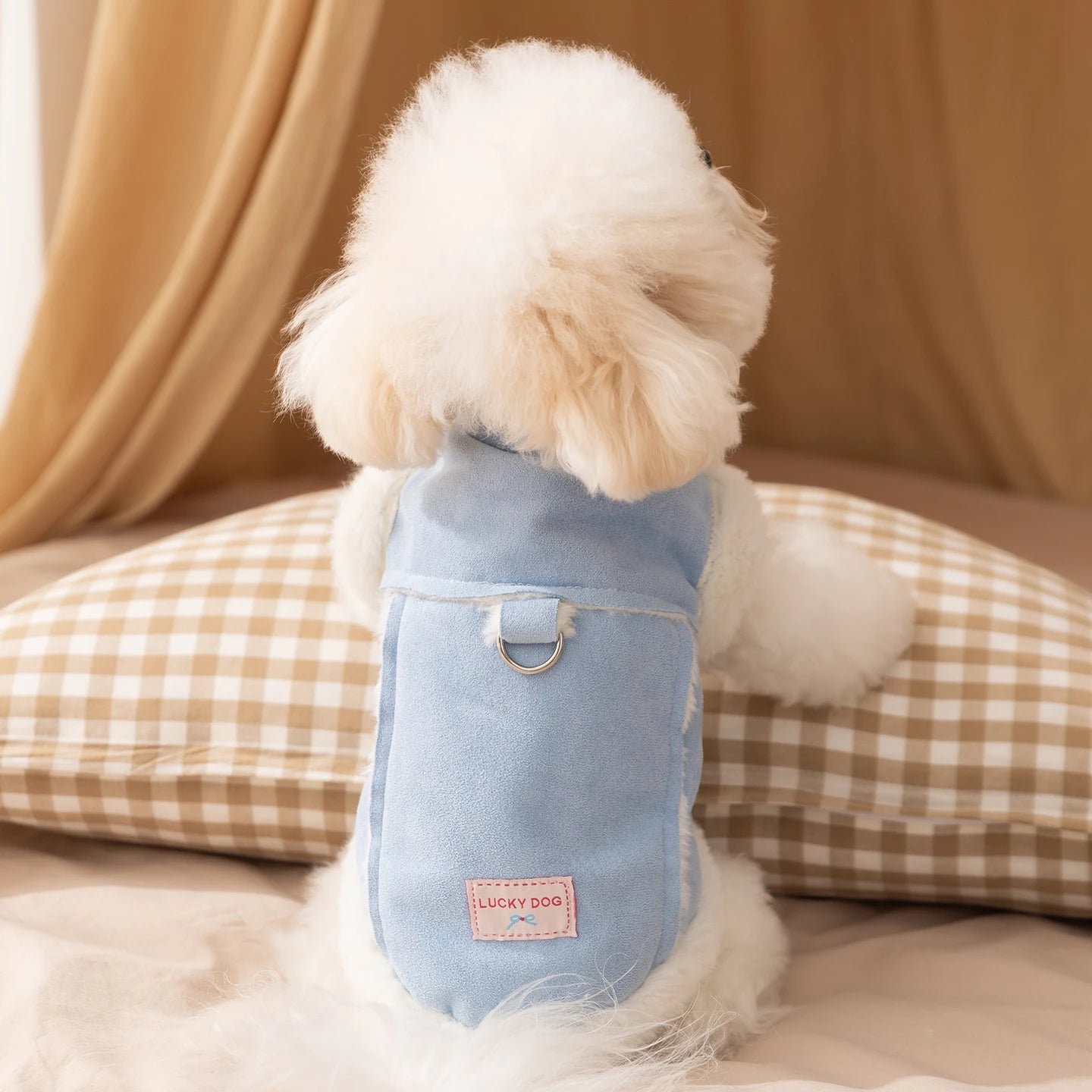 Winter Padded Dog Vest Coat With Traction Buckle For Dogs