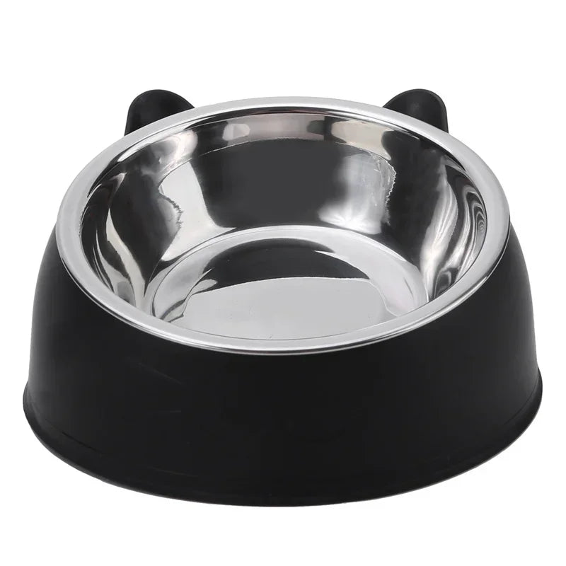 100ML Cat Dog Bowl 15 Degrees Raised Non Slip Puppy Base Cat Food Drinking Water Feeder Tilt Safeguard Neck Pet Bowl Accessories