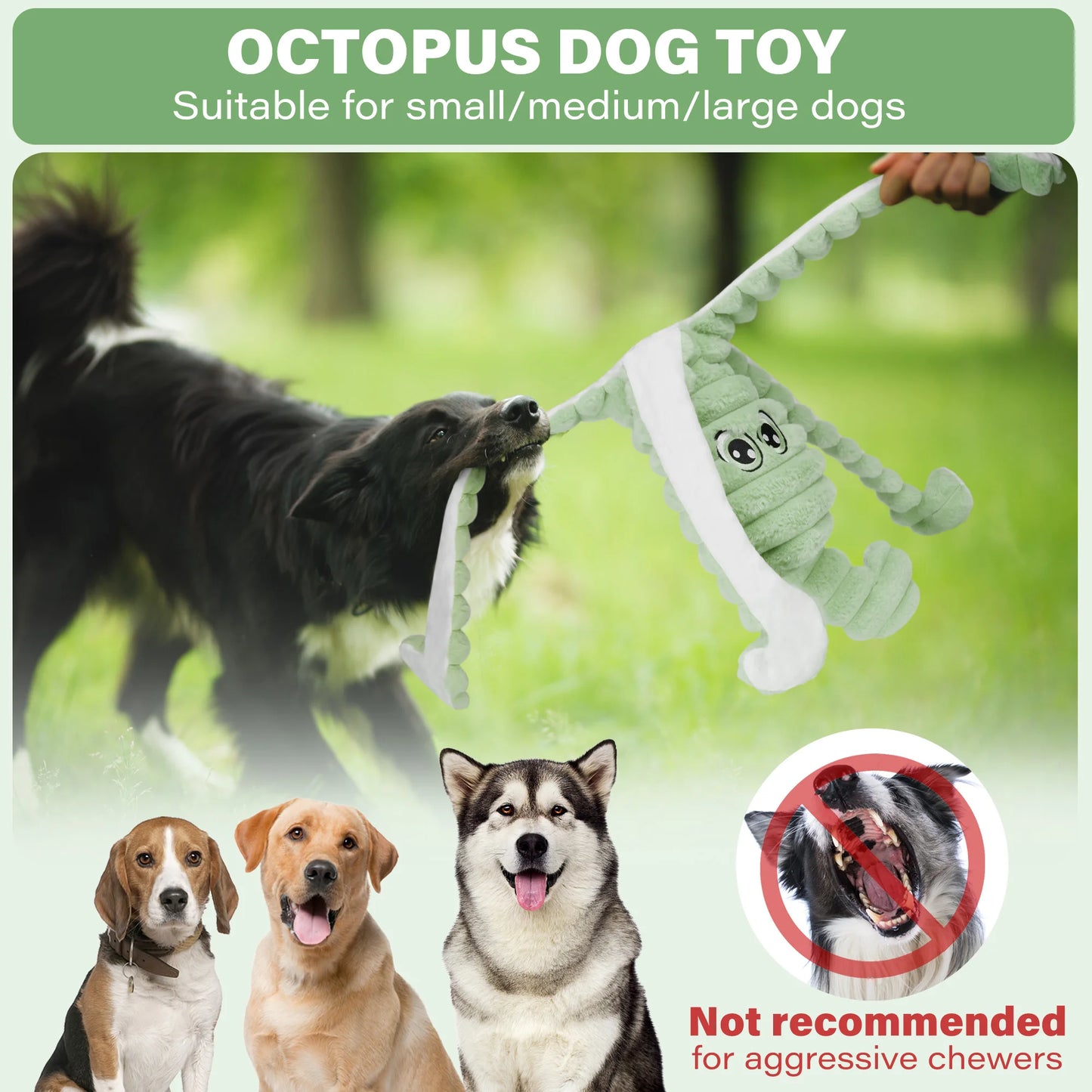 Squeaky Plush Dog Toy For Interactive Chewing And Teething