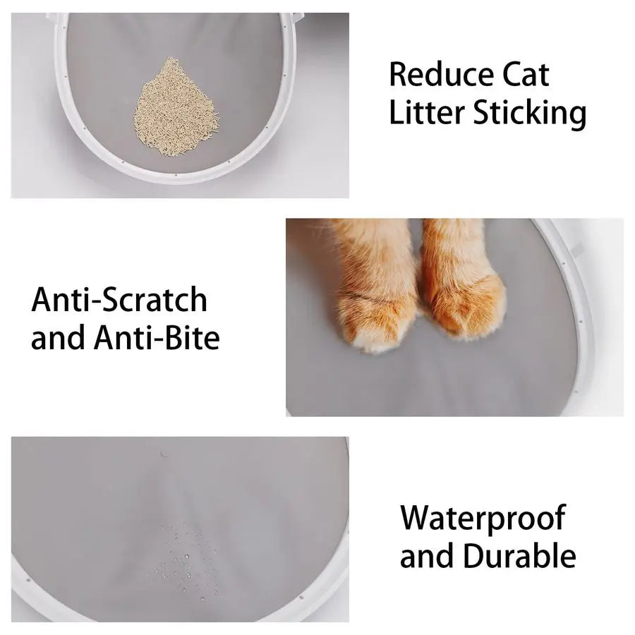 Litter Mat Replacement, Suitable for Automatic Cat Litter Box, Waterproof and Durable, AntiScratch and AntiBite Silicone Cat Lit