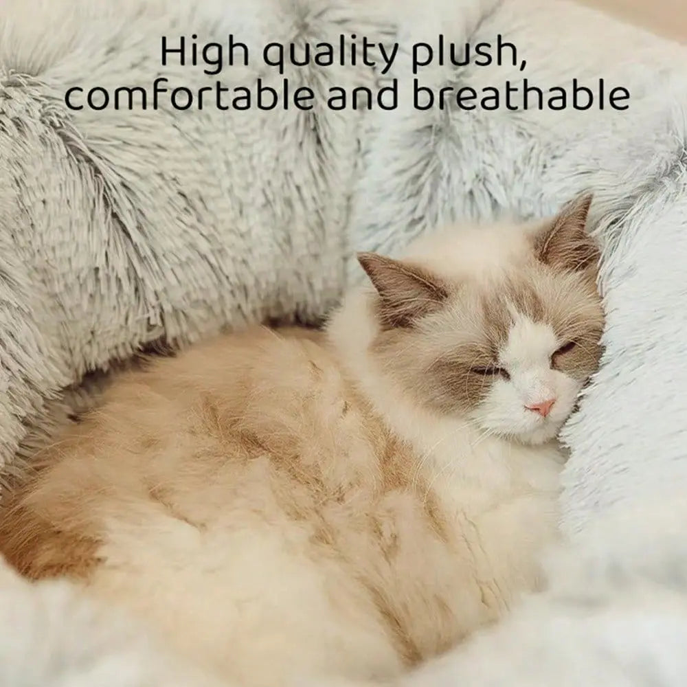 Dog Supplies Pet Furniture And Beds Dog Bed Cat Collapsible 2In1 Cat Access Nest, Plush Cat Cave With Cat Bed, Multifunctional C