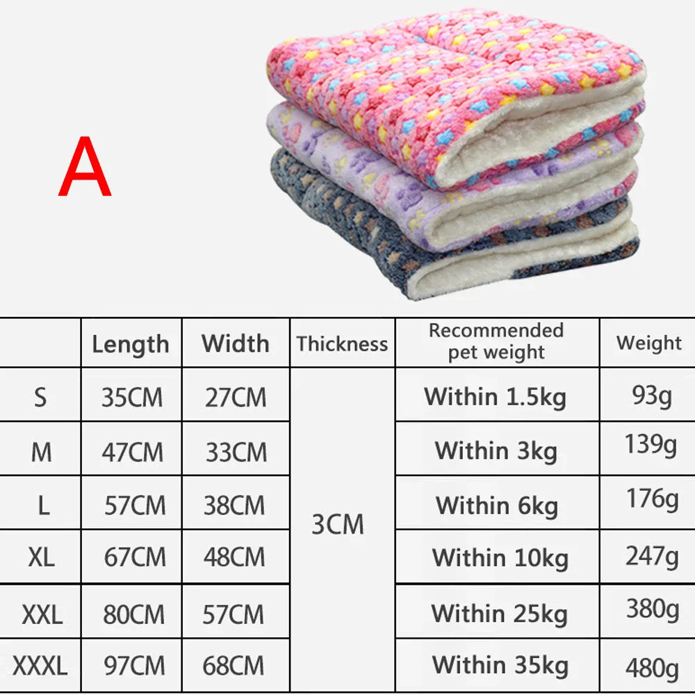 Thickened Flannel Pet Sleeping Mat For Dogs And Cats