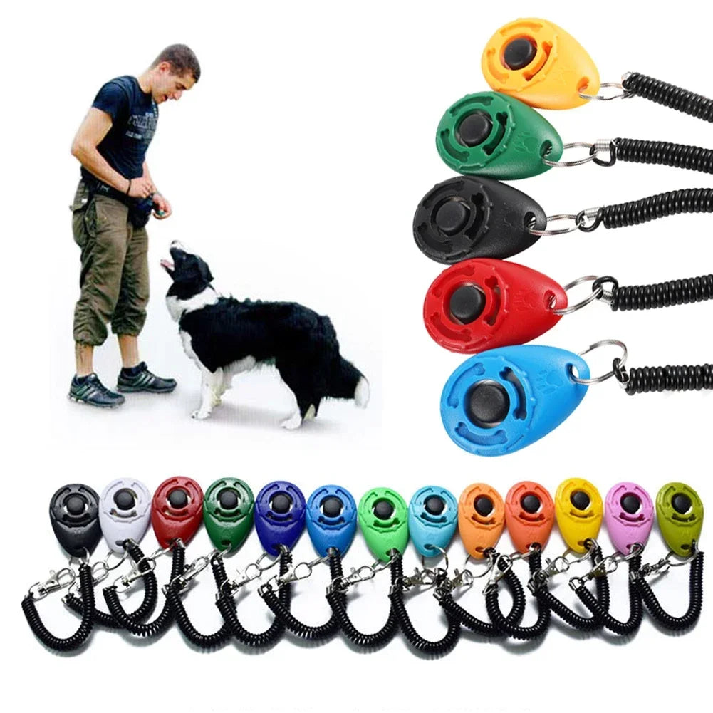 2 In 1 Dog Training Clicker With Adjustable Wrist Strap