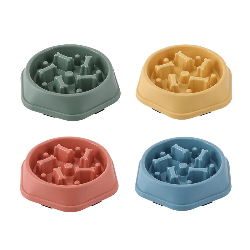 Slow Feeder Pet Bowl For Cats And Dogs NonSlip AntiChoking
