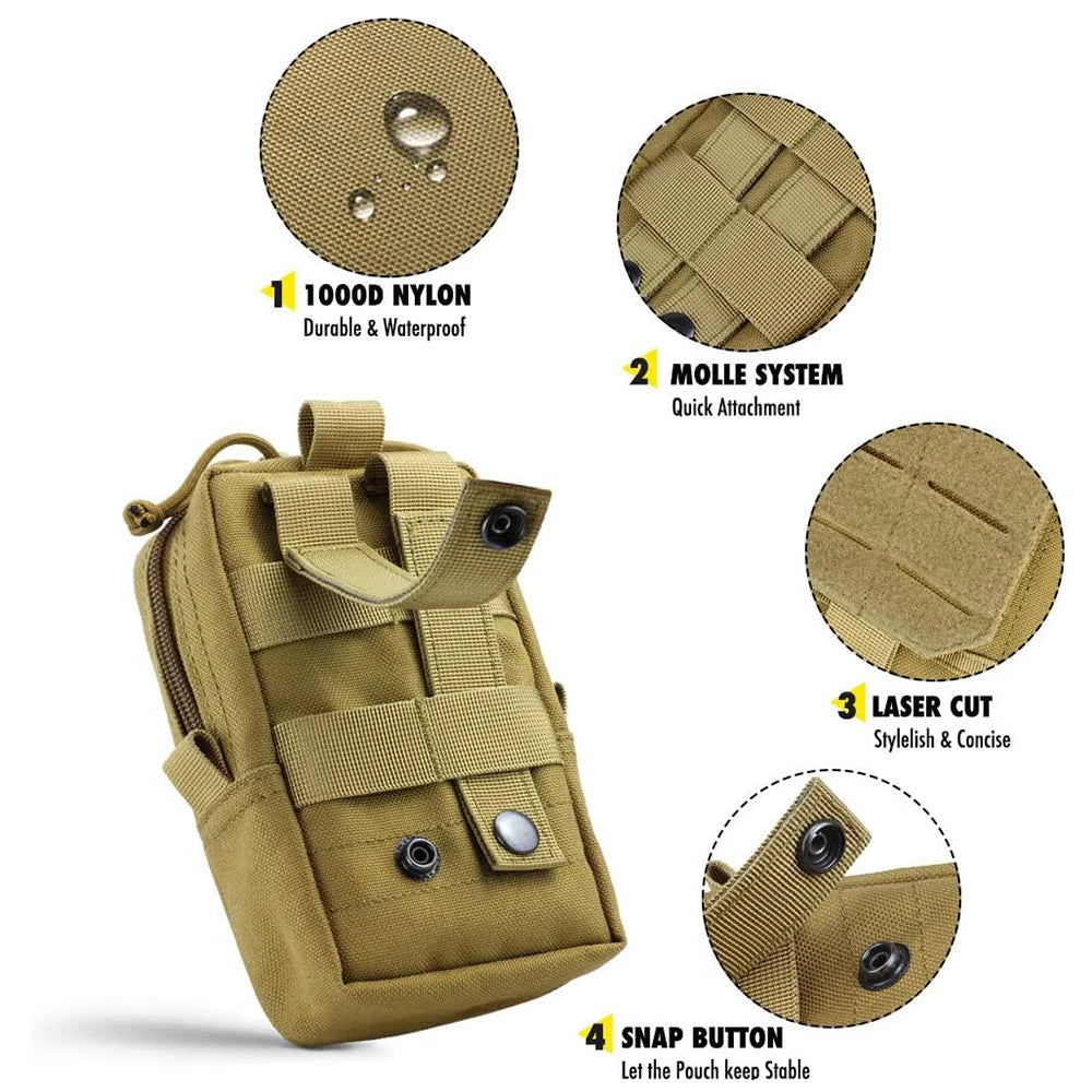 Dog Military Bags Set Molle Pouches Belt Attaching on Harness Sticker Military Dog Training Bags For Large Dogs Accessories