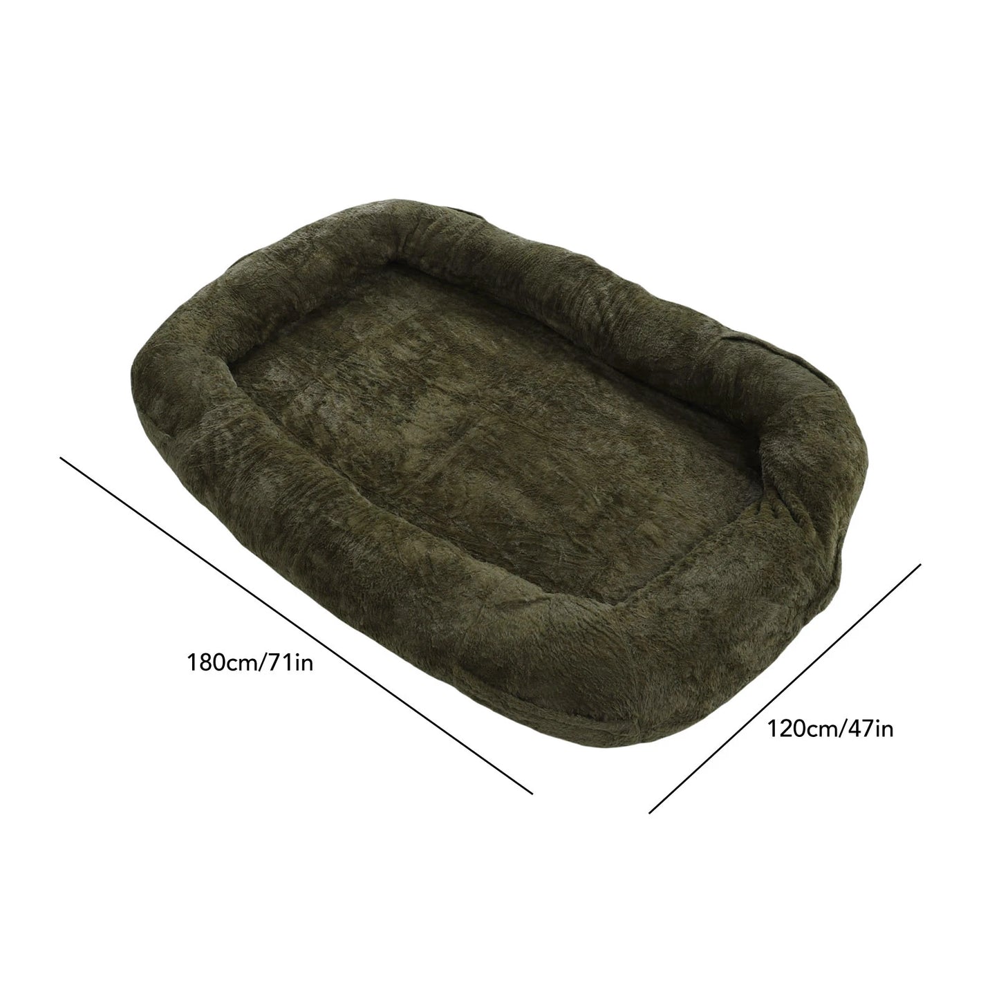 Extra Large Washable Human Dog Bed With Soft Blanket