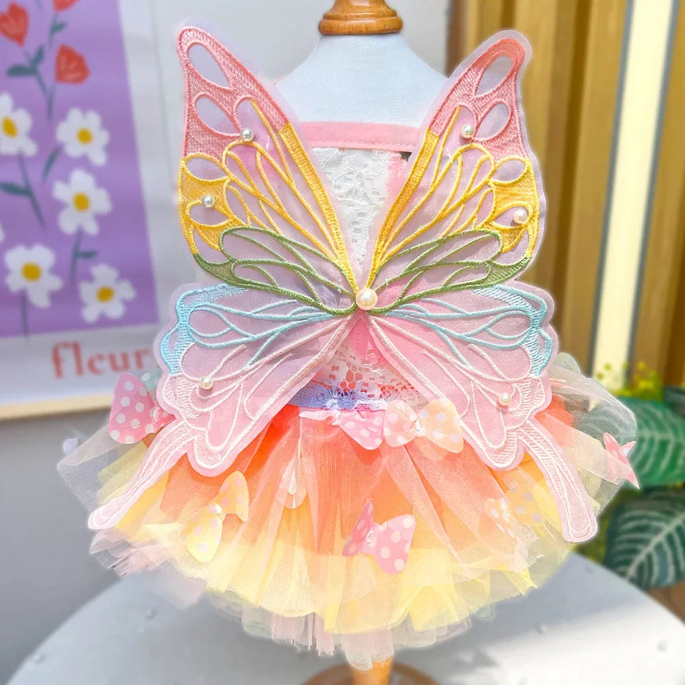 Lace Princess Silk Pet Dress For Dogs