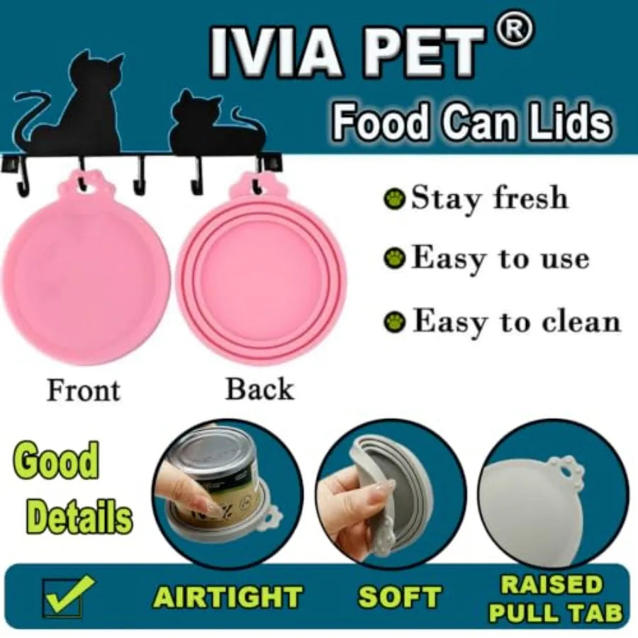 Silicone Pet Can Lids 6 Pack Fits Most Canned Foods