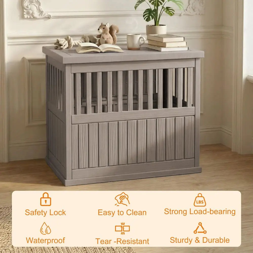 Dog Crate Furniture End Table Kennel Resin For Small Dogs