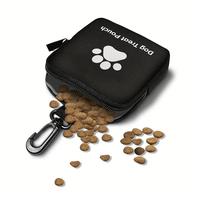 Linen Portable Dog Treat Bag for Training and Outdoor Walks