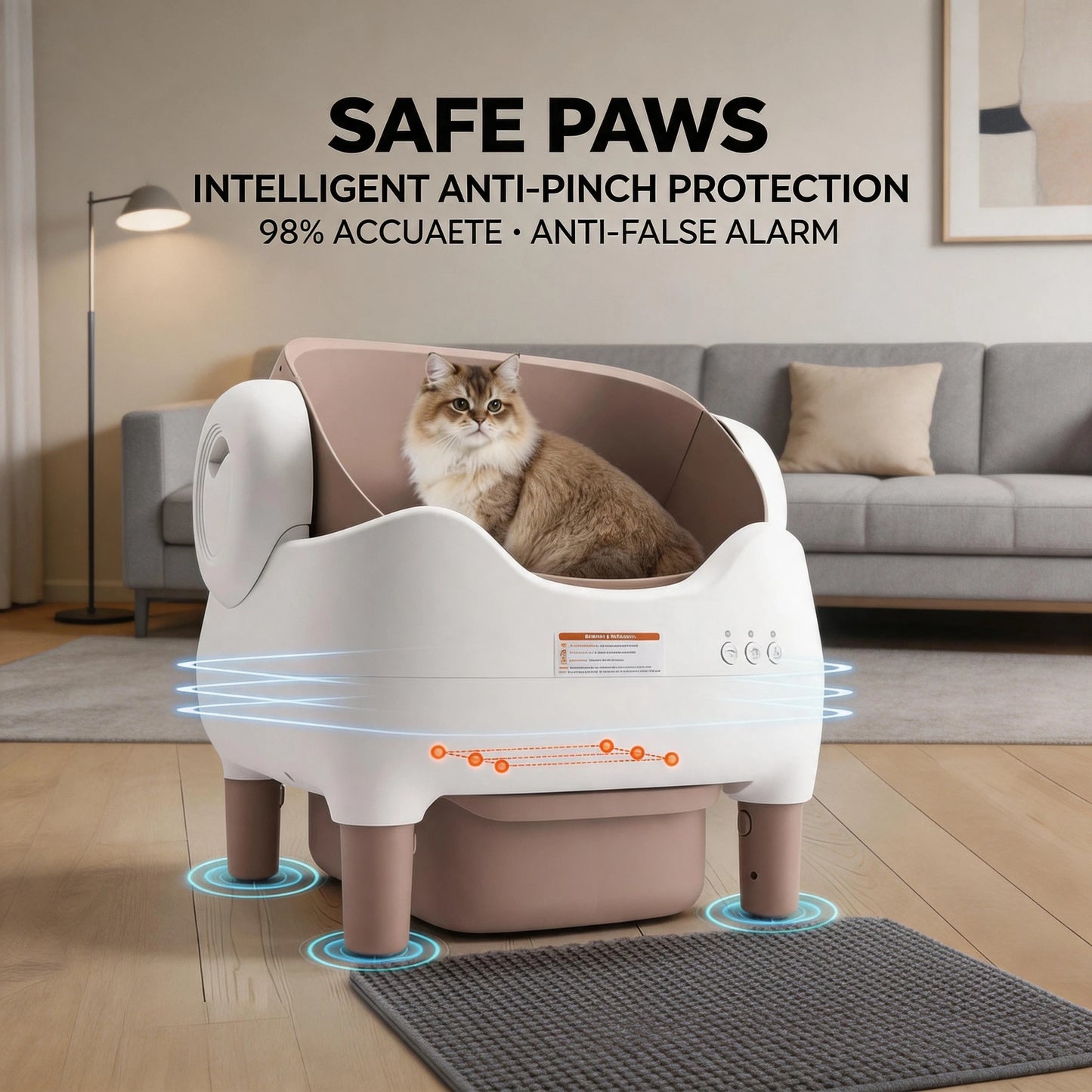 NestPawly Smart Self Cleaning Cat Litter Box With App Control