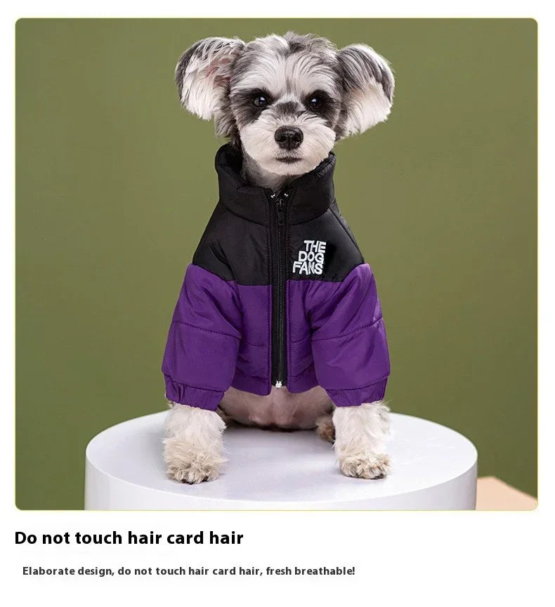 Winter Embroidered Dog Coat For Pets Thickened Warm Clothing