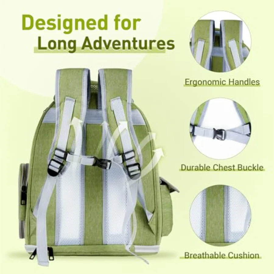 Cat Backpack Carrier with Large Space Bubble Window Airline Approved Breathable Pet Carrier for Small Dogs Cats up to 15lbs Fol