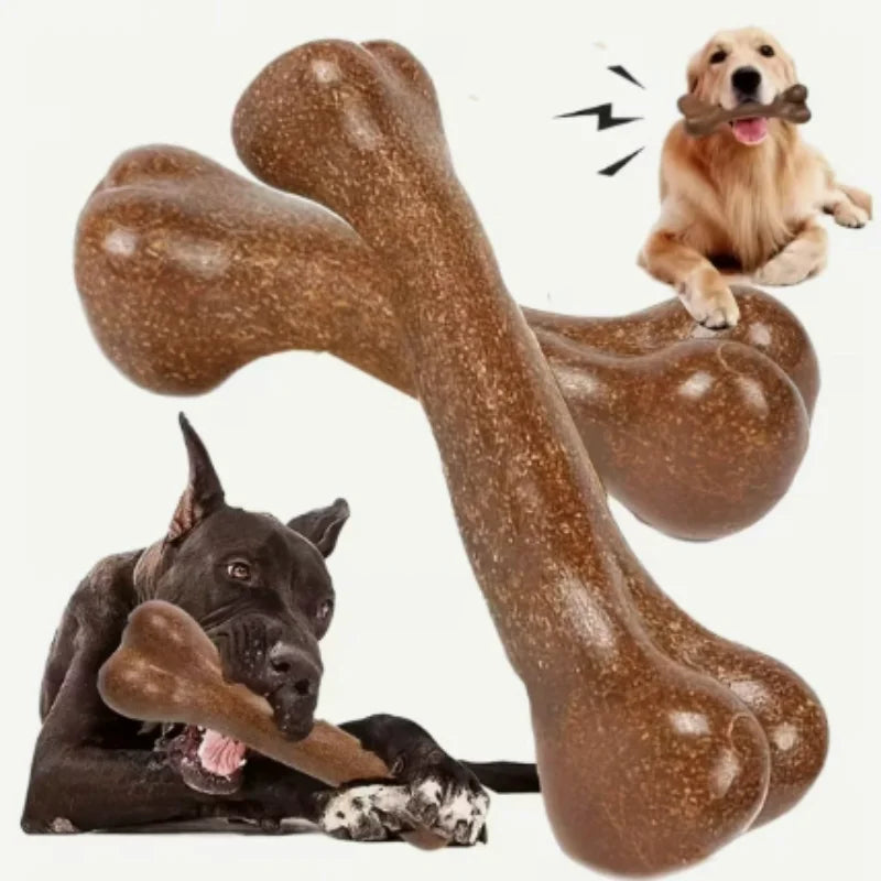 Durable Non Toxic Natural Wood Dog Bone Chew Toy