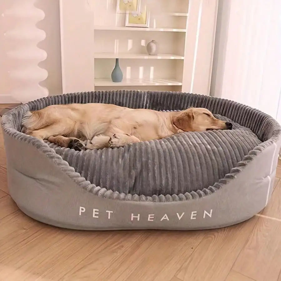 Machine Washable Soft Cozy Pet Bed With Warm Mat Indoor