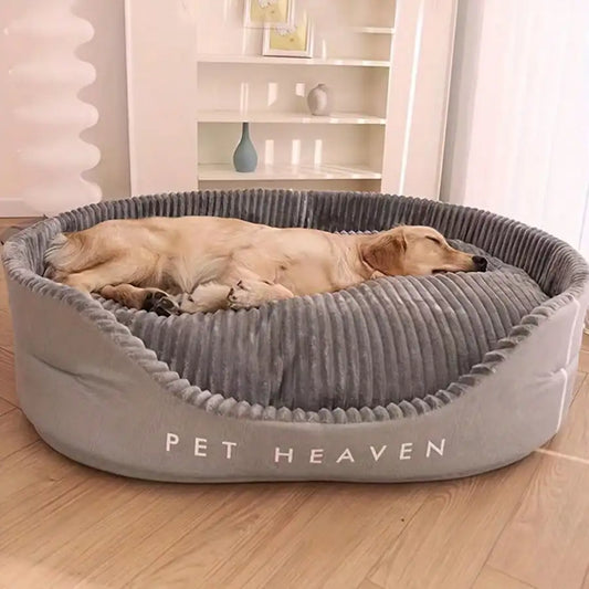 Machine Washable Soft Cozy Pet Bed With Warm Mat Indoor
