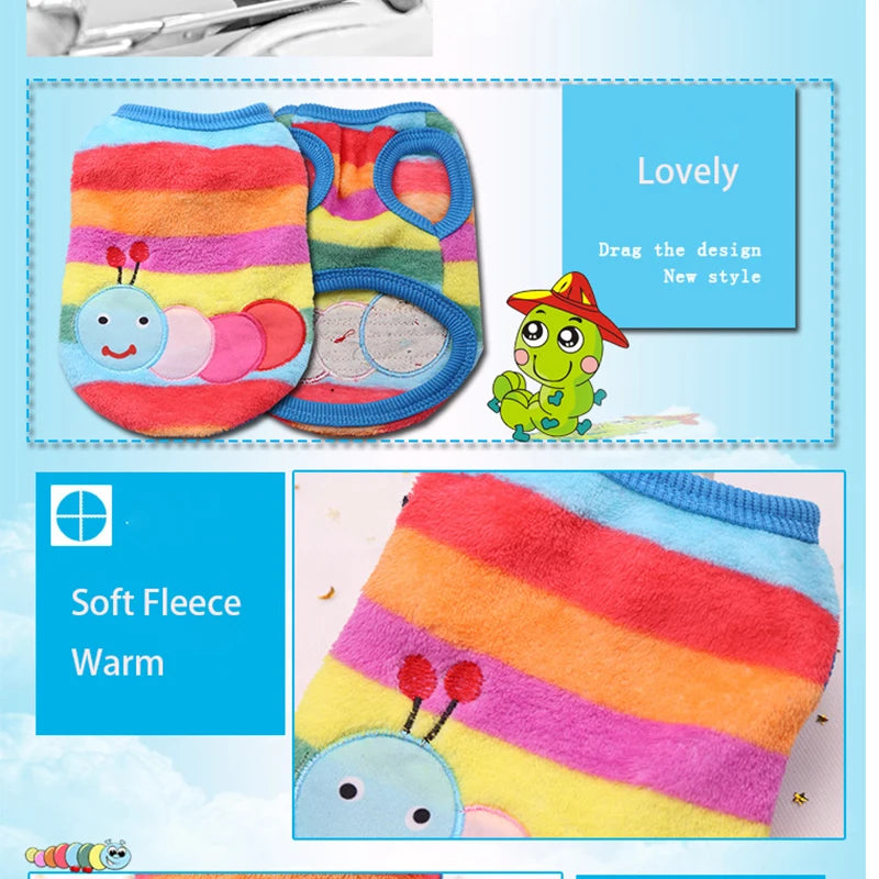 Kajipet Soft Flannel Winter Puffer Vest For Small Dogs And Cats