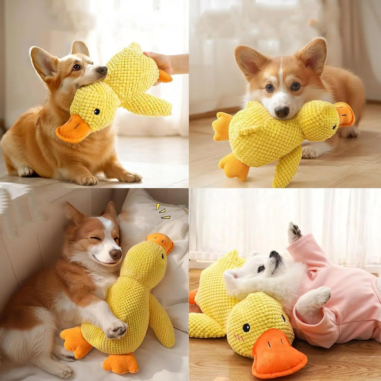 Xmsj Duck Dog Toy Plush Chewing Durable With Sound