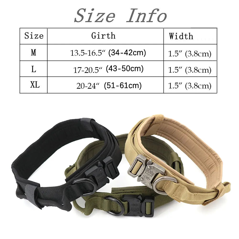 Petravel Dog Training Collar Military Leash With Adjustable Handle